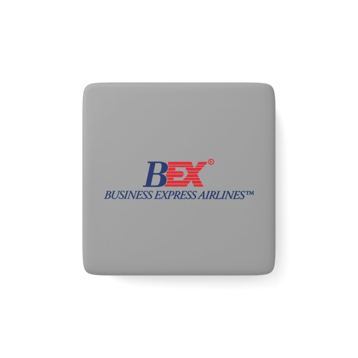 Business Express Airlines Square Porcelain Fridge Magnet