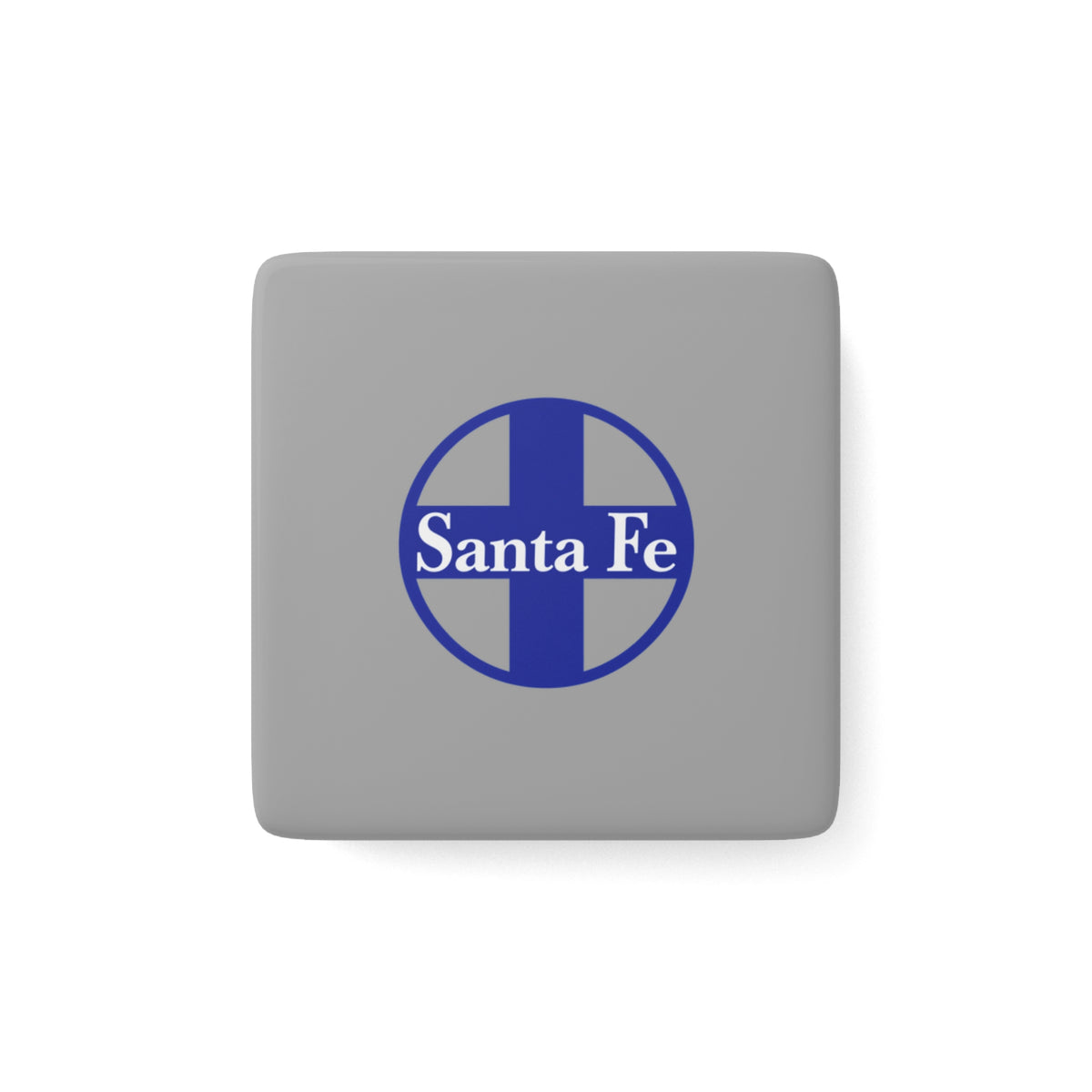 Atchison Topeka and Santa Fe Railway Square Porcelain Fridge Magnet