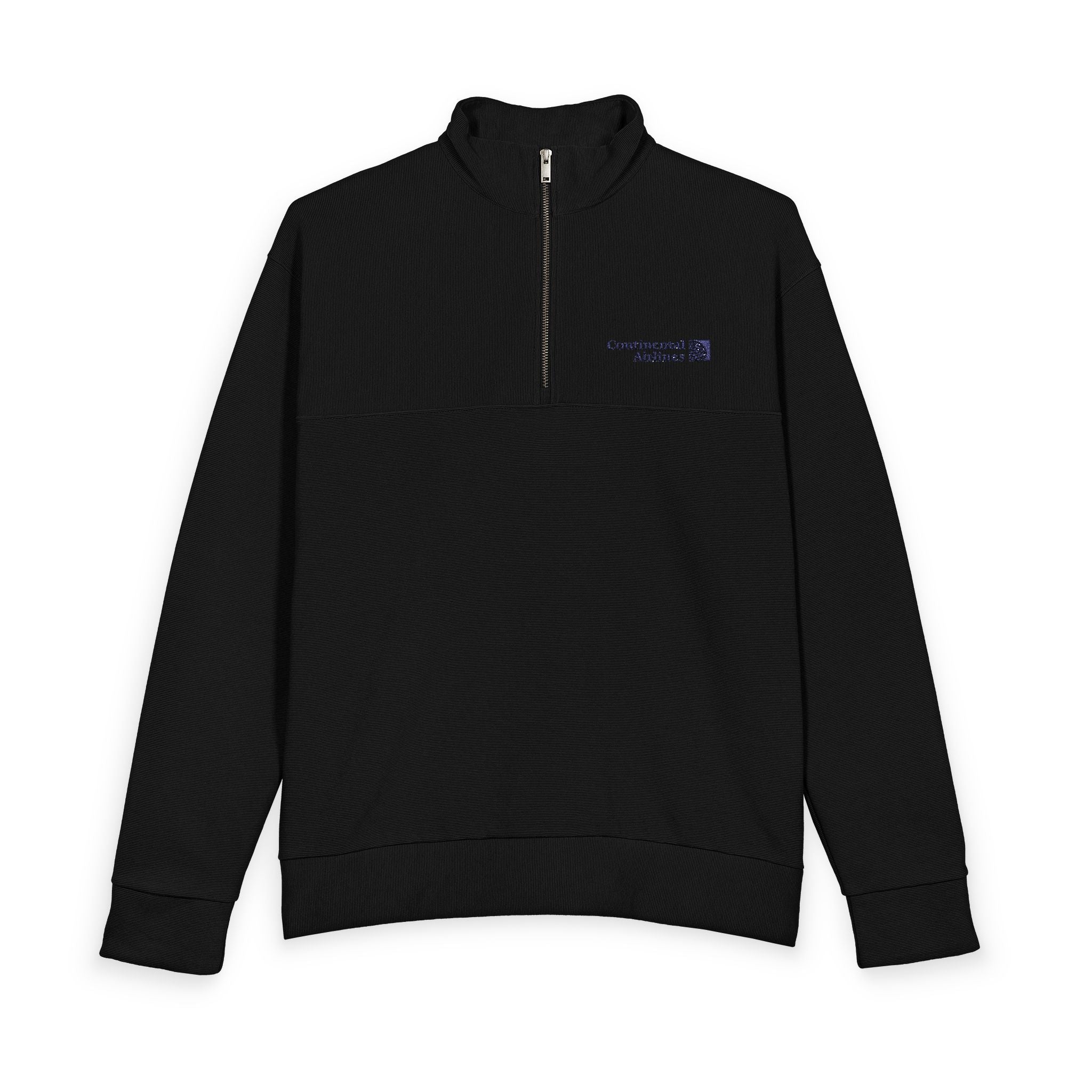 Continental Airlines Heavy Knit Quarter-Zip Sweatshirt