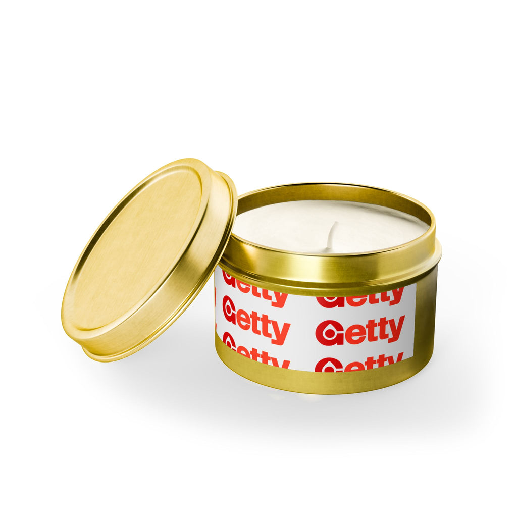 Getty Oil Tin Candle