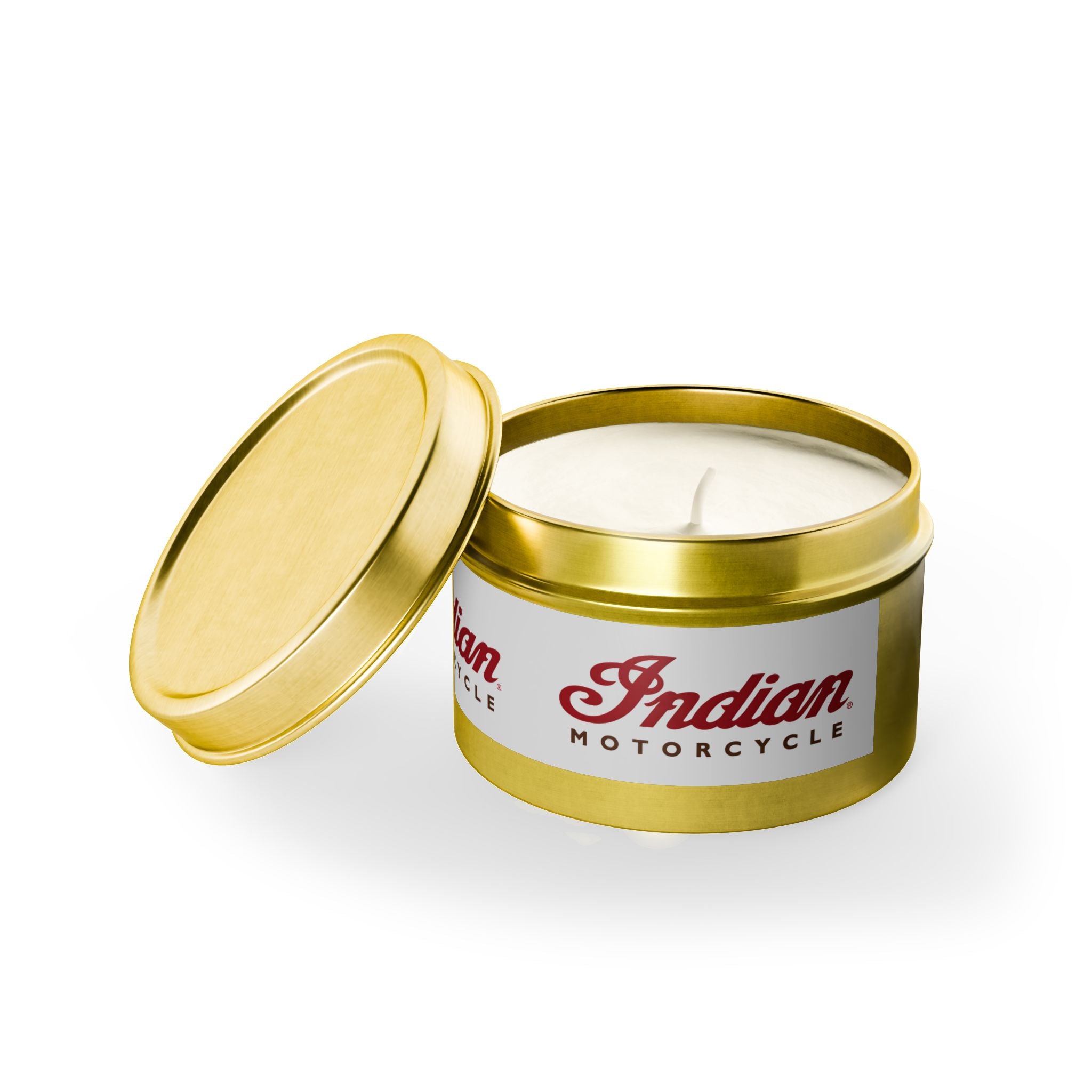 Indian Motorcycle Tin Candle