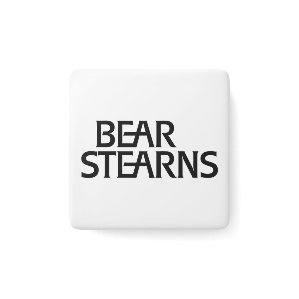 Bear Stearns Square Porcelain Fridge Magnet