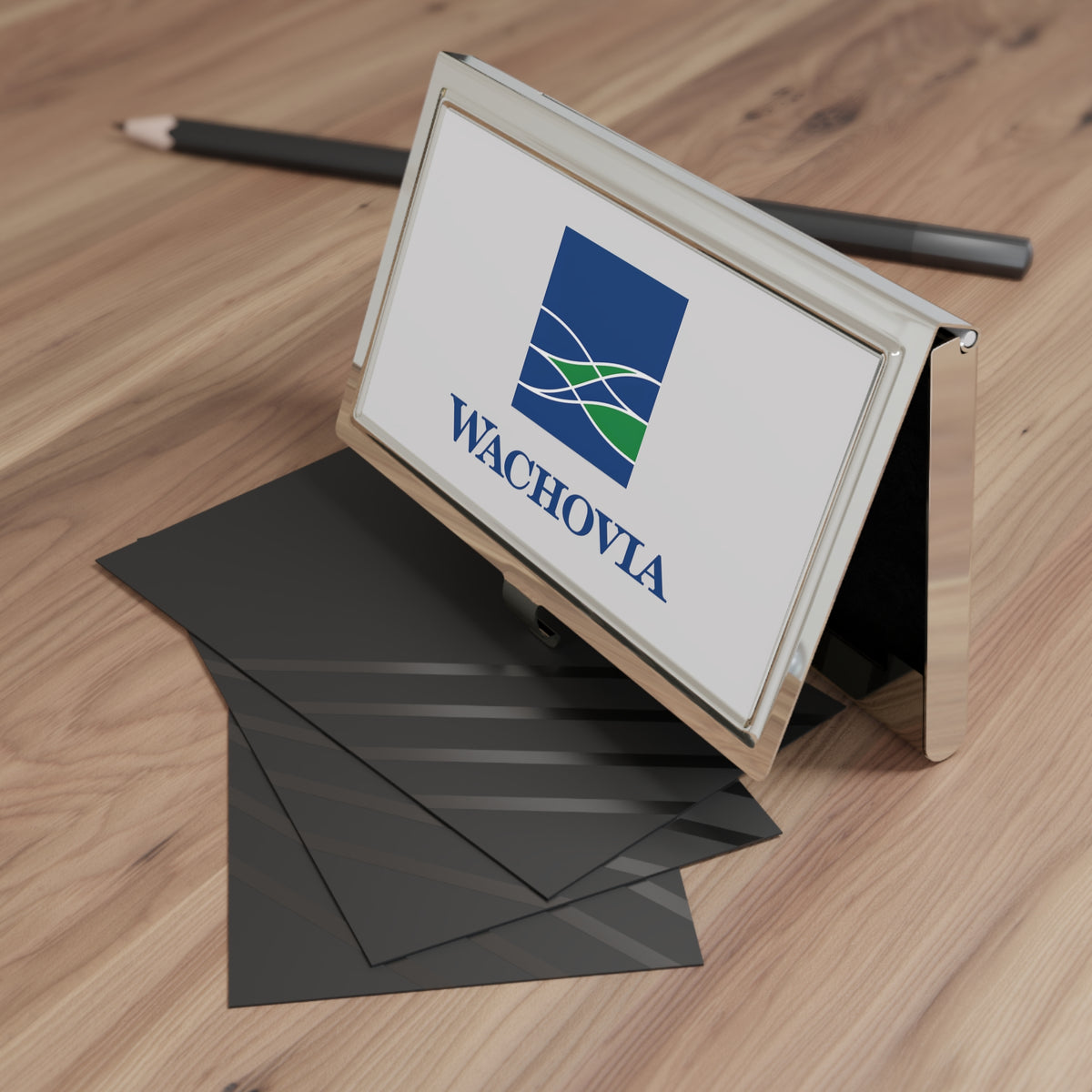 Wachovia Metal Business Card Holder