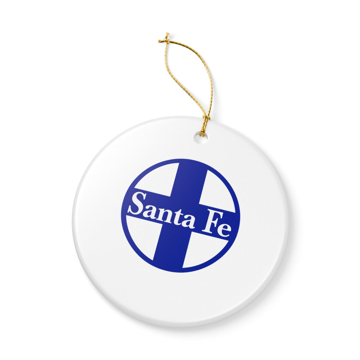 Atchison Topeka and Santa Fe Railway Ceramic Ornament