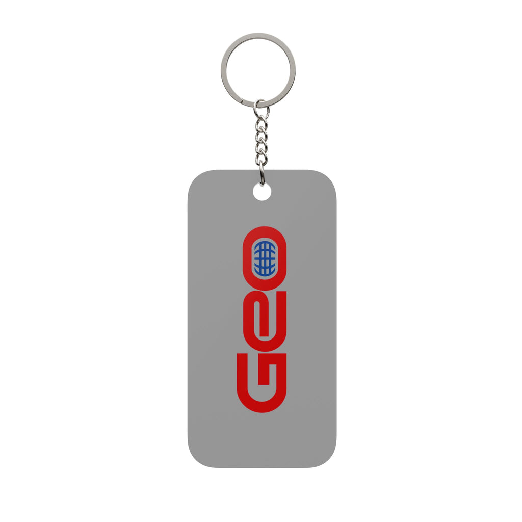 Geo Double-Sided Keychain Charm