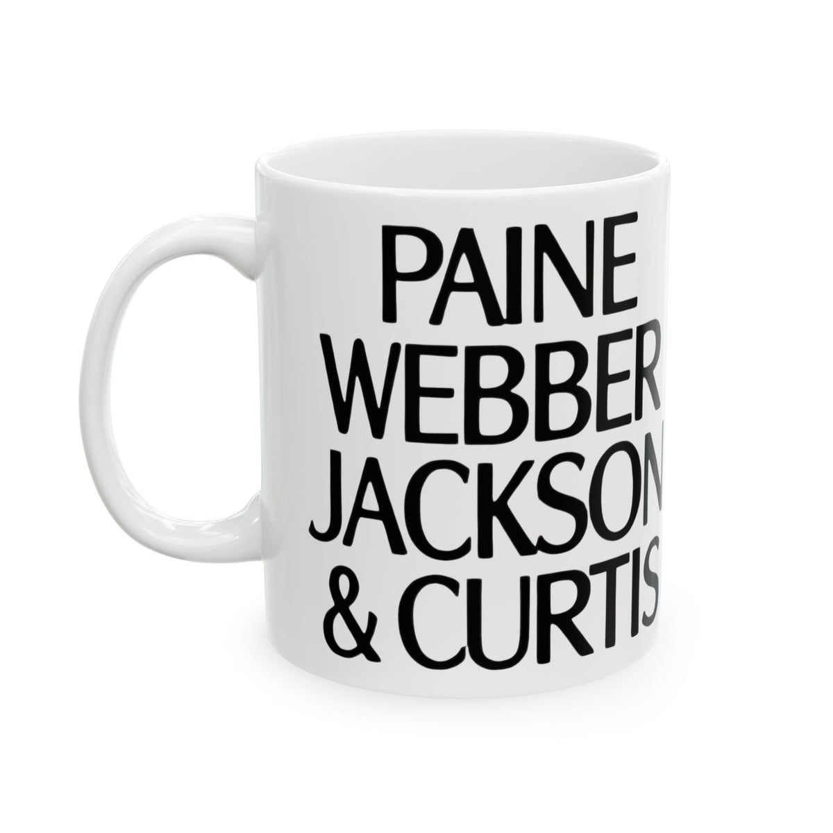 Paine Webber Jackson & Curtis Ceramic Coffee Mug