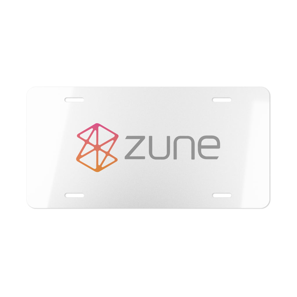 Zune Vanity License Plate