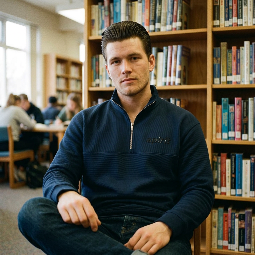 Spirit Airlines Heavy Knit Quarter-Zip Sweatshirt