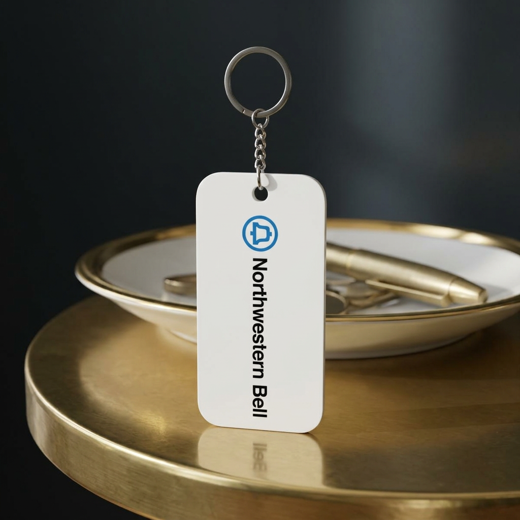 Northwestern Bell Double-Sided Keychain Charm