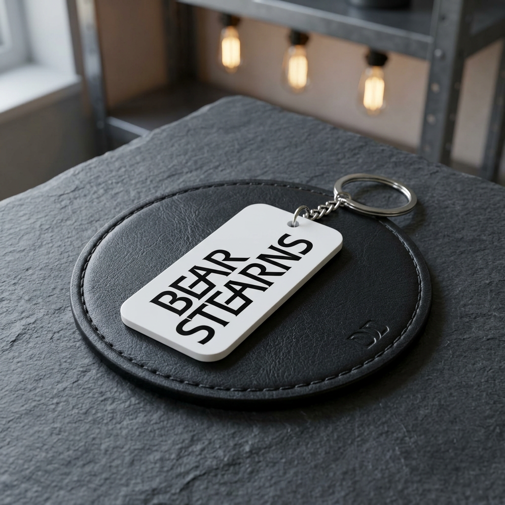Bear Stearns Double-Sided Keychain Charm