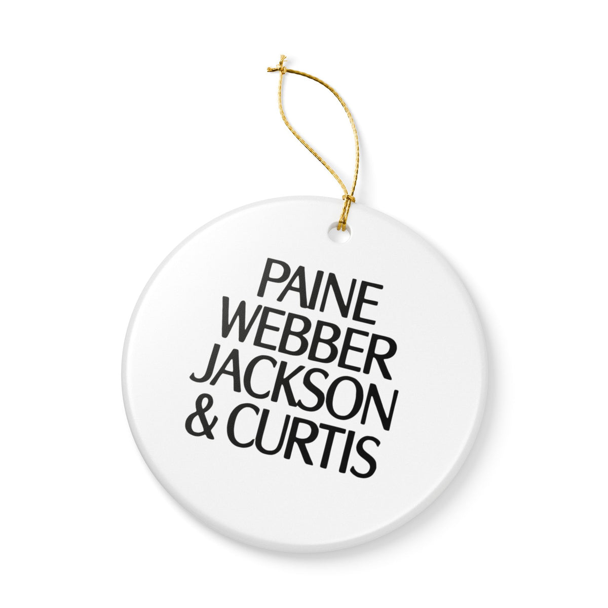 Paine Webber Jackson & Curtis Ceramic Ornament