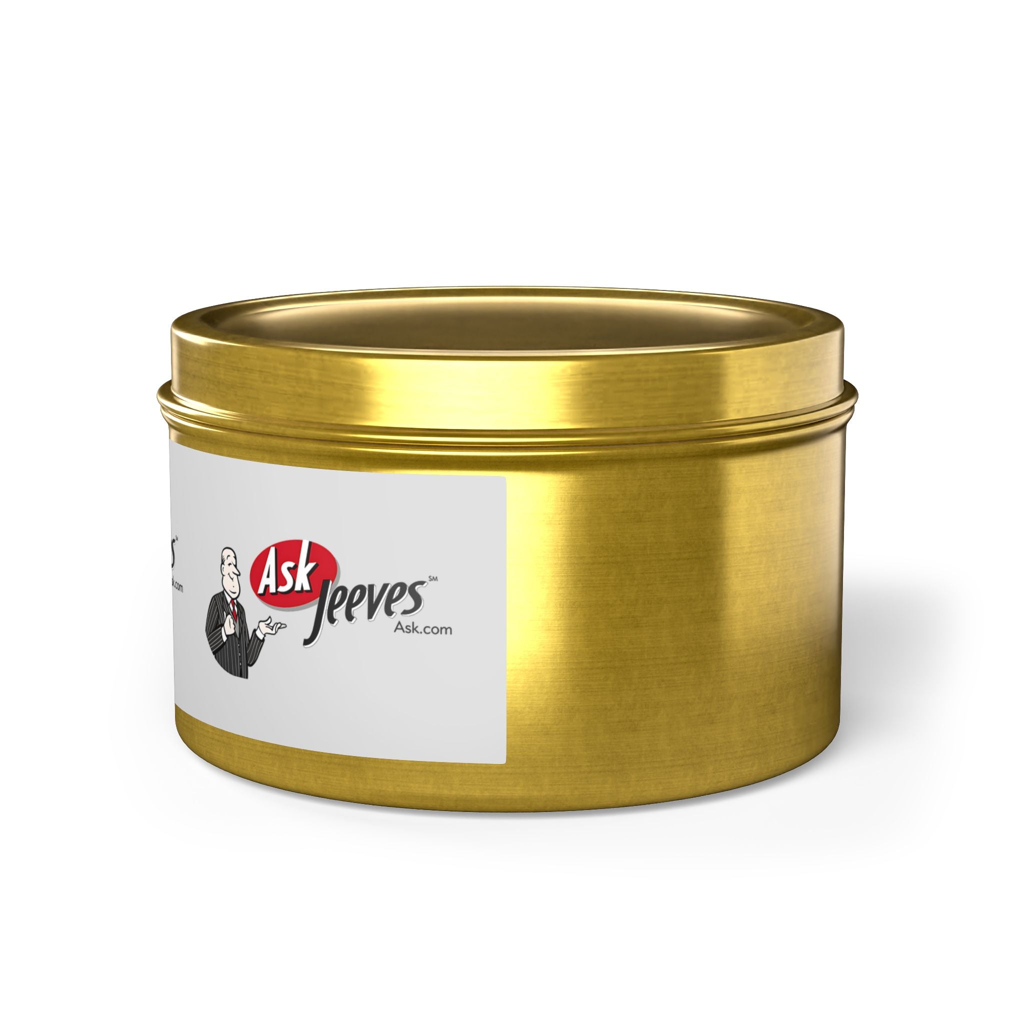 Ask Jeeves Template Tin Candle