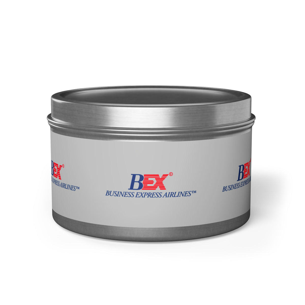 Business Express Airlines Tin Candle
