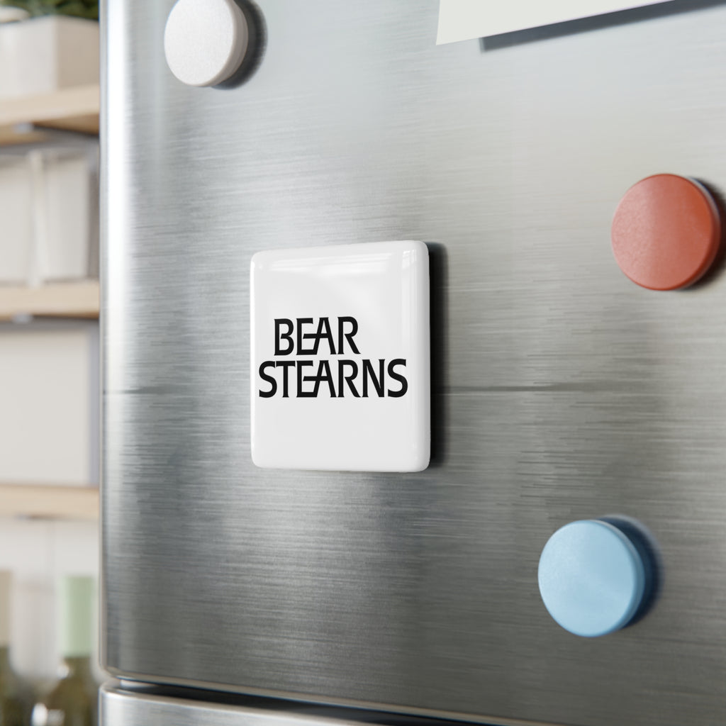 Bear Stearns Square Porcelain Fridge Magnet