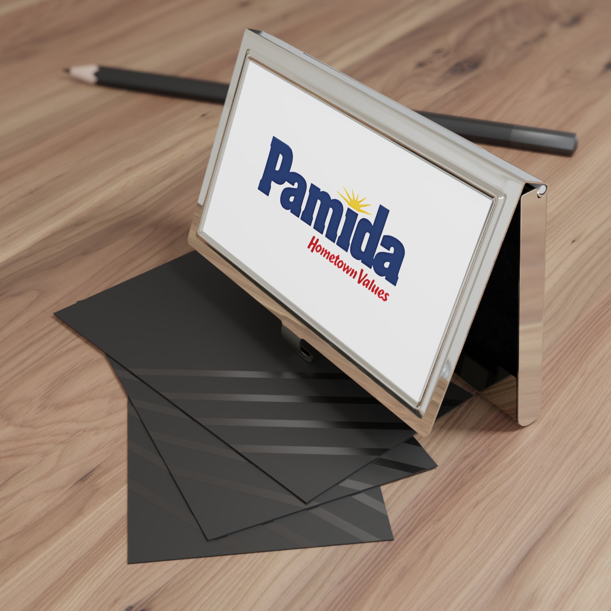 Pamida Metal Business Card Holder