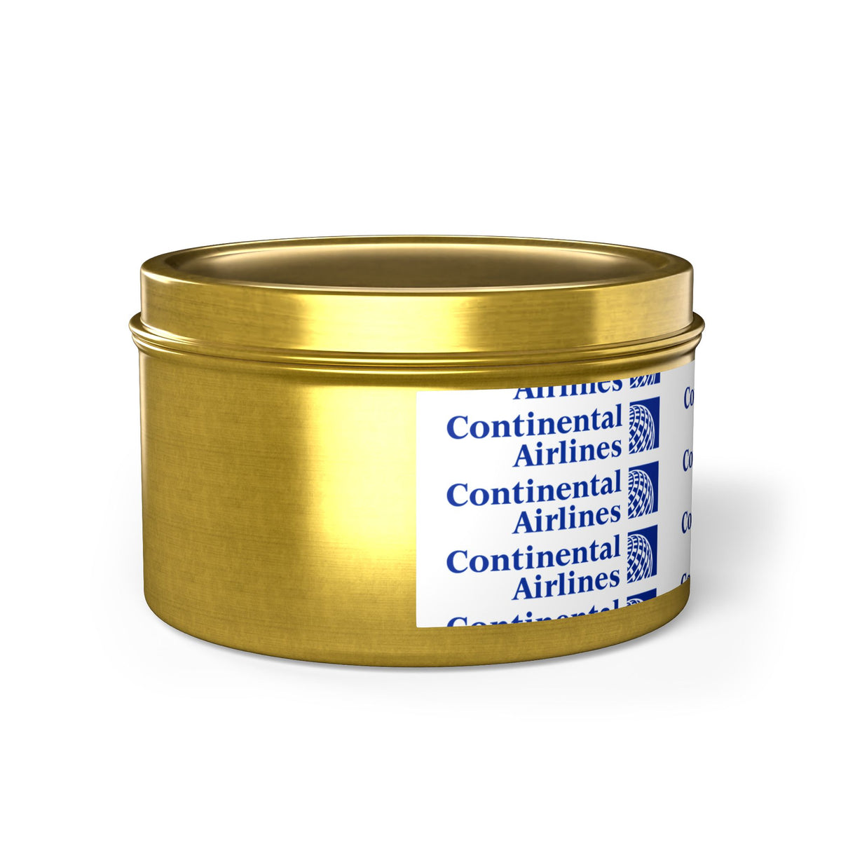 Continental Airlines Tin Candle