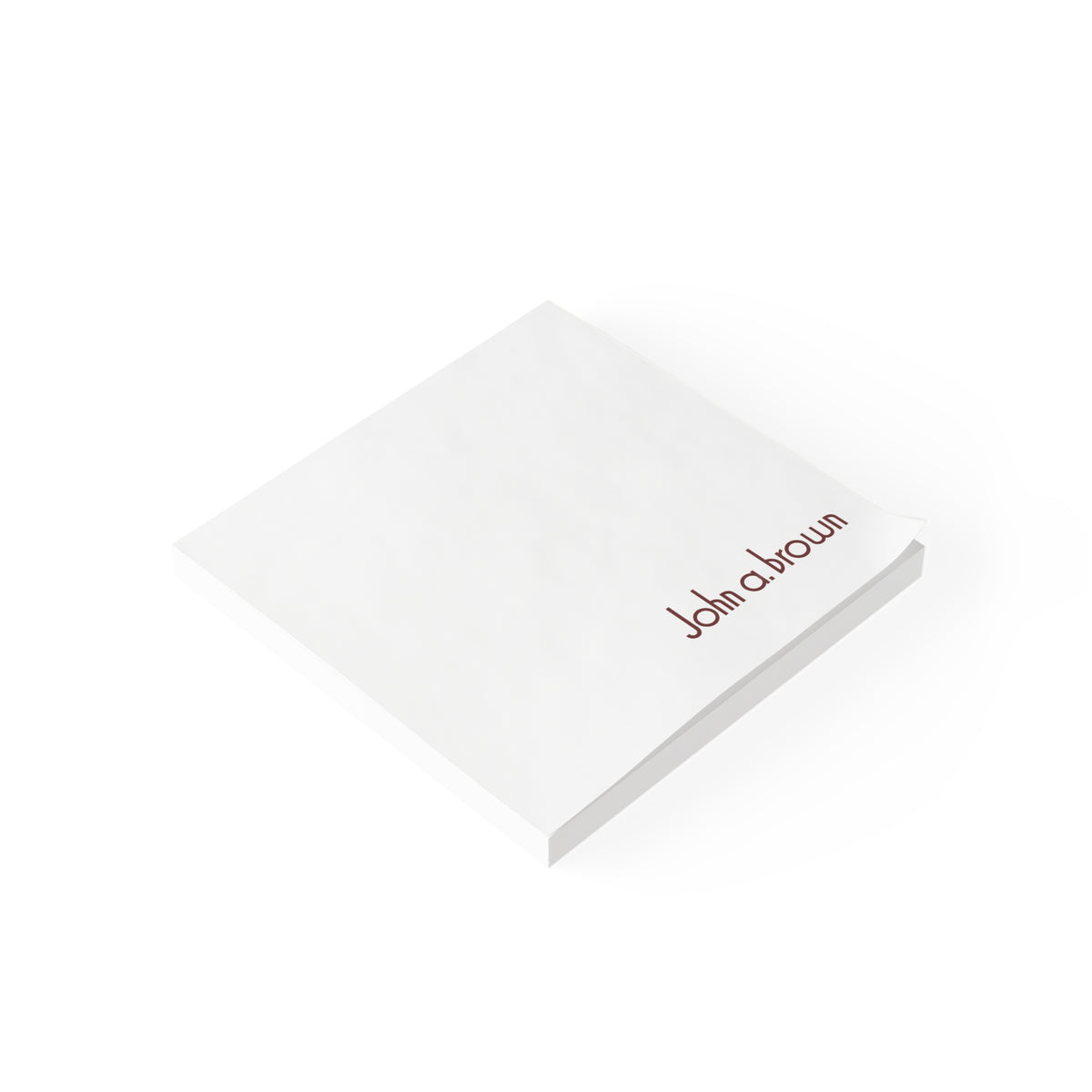 John A. Brown Sticky Post-it Note Pad