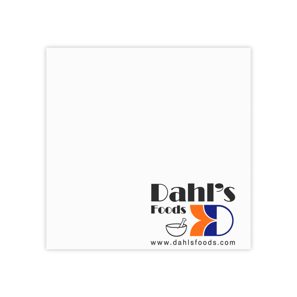 Dahl's Foods Sticky Post-it Note Pad