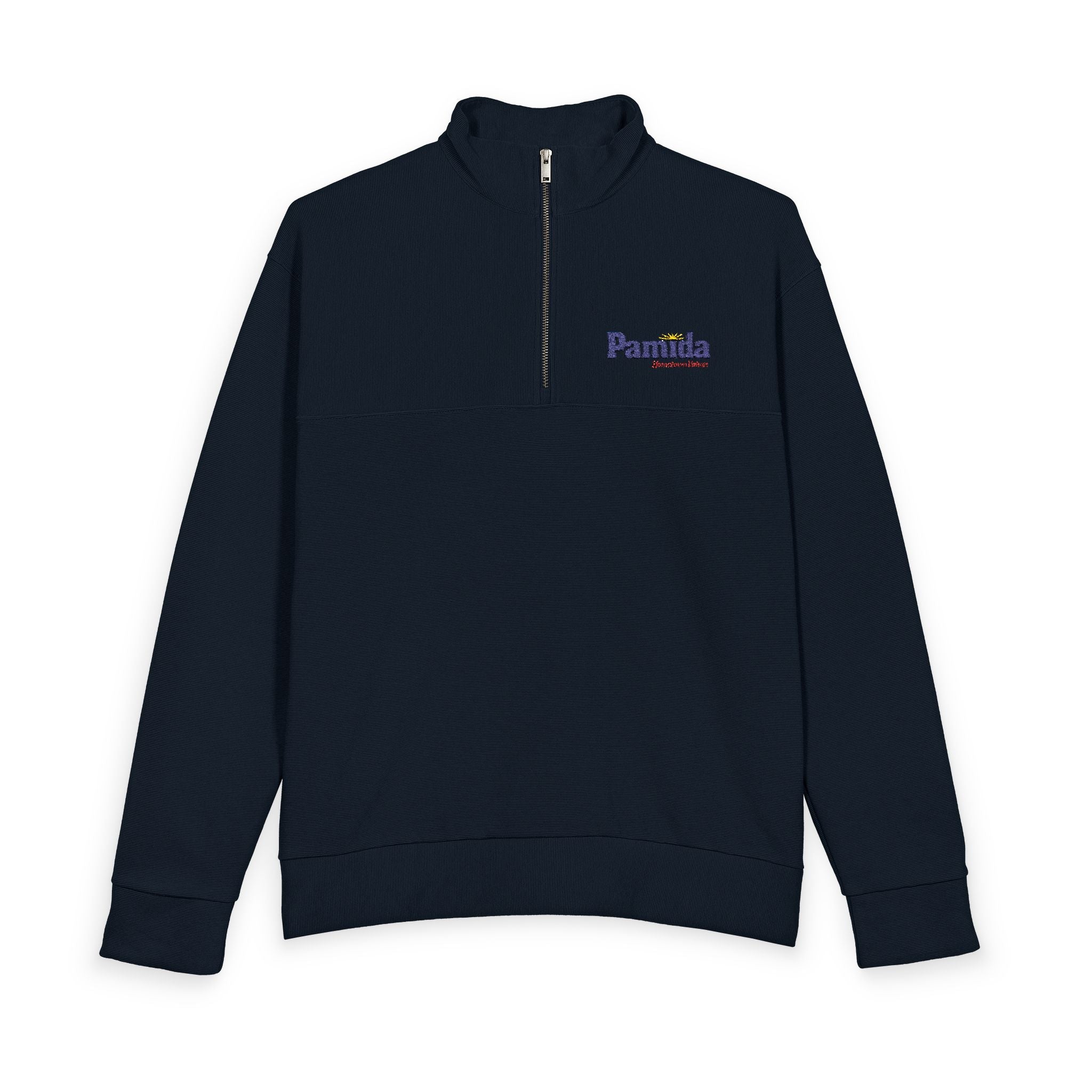 Pamida Heavy Knit Quarter-Zip Sweatshirt