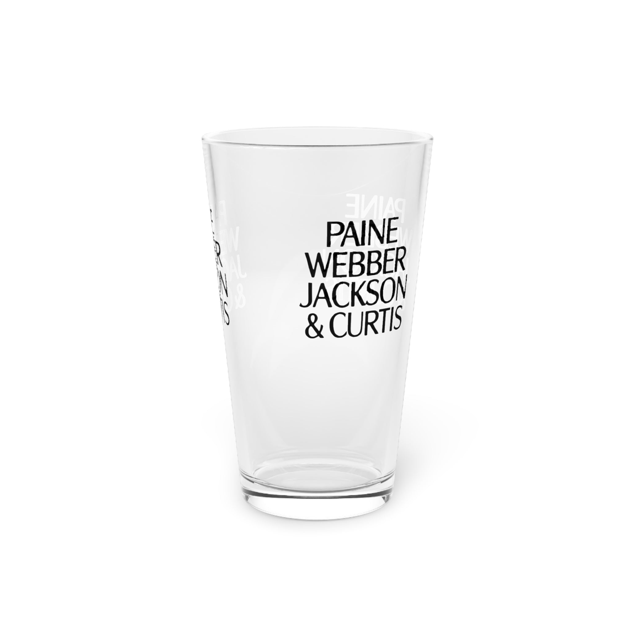 Paine Webber Jackson & Curtis 16oz Pint Glass