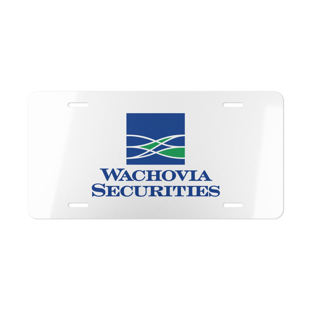 Wachovia Securities Vanity License Plate