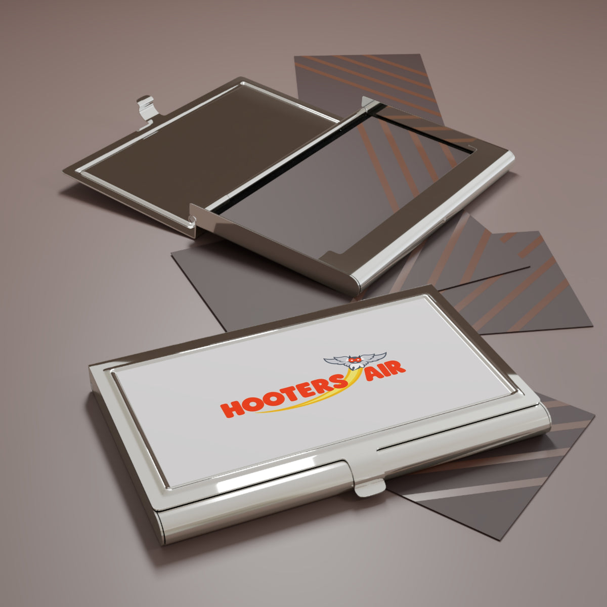 Hooters Air Metal Business Card Holder