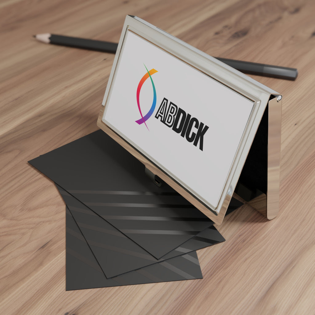 A. B. Dick Company Metal Business Card Holder