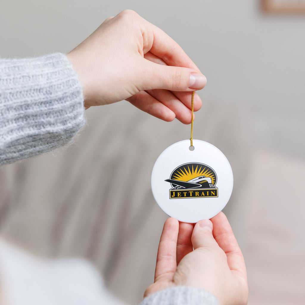 Bombardier JetTrain Ceramic Ornament