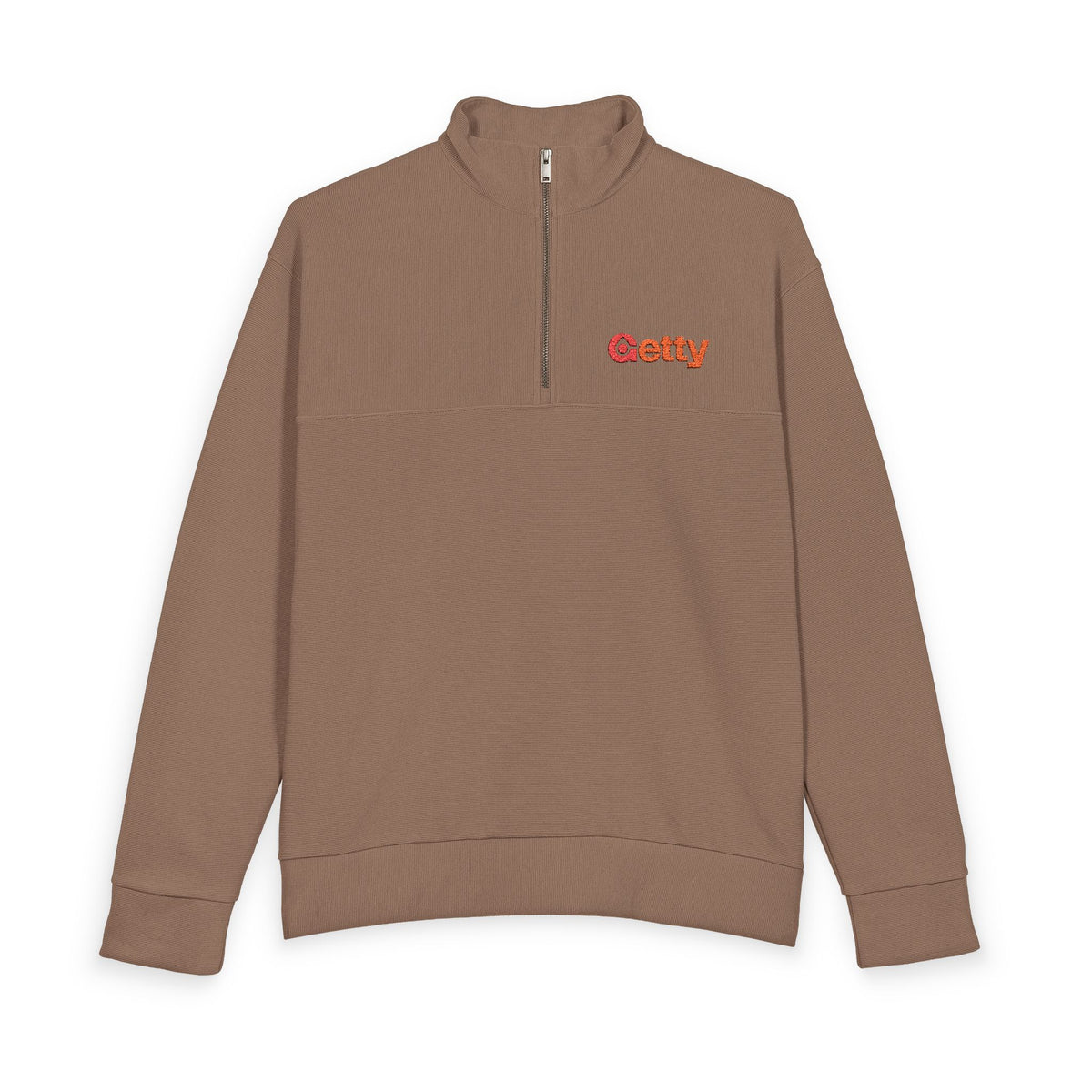 Getty Oil Heavy Knit Quarter-Zip Sweatshirt