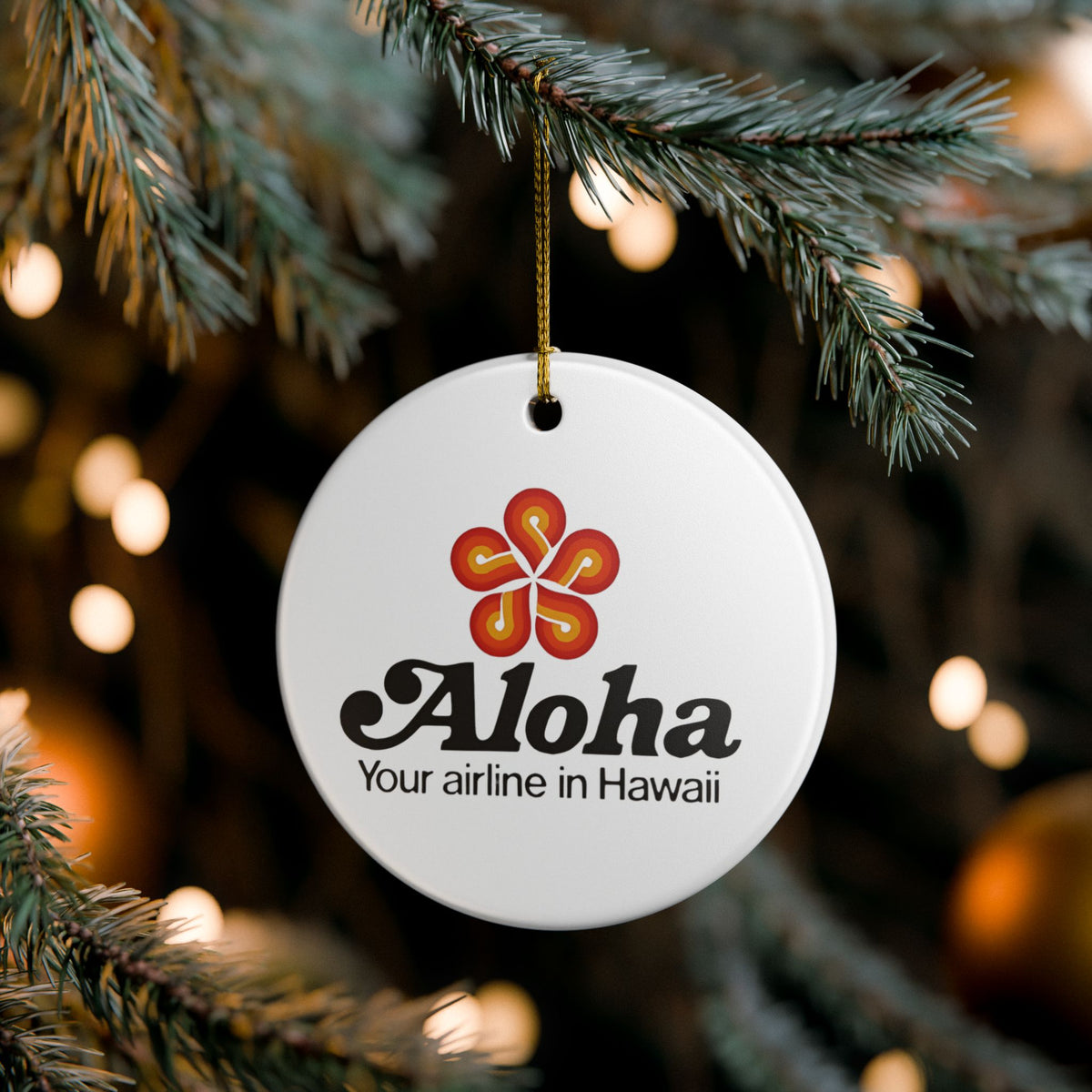 Aloha Airlines Ceramic Ornament