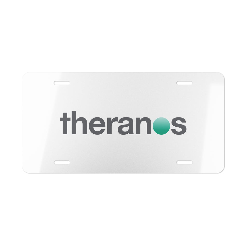 Theranos Inc. Vanity License Plate