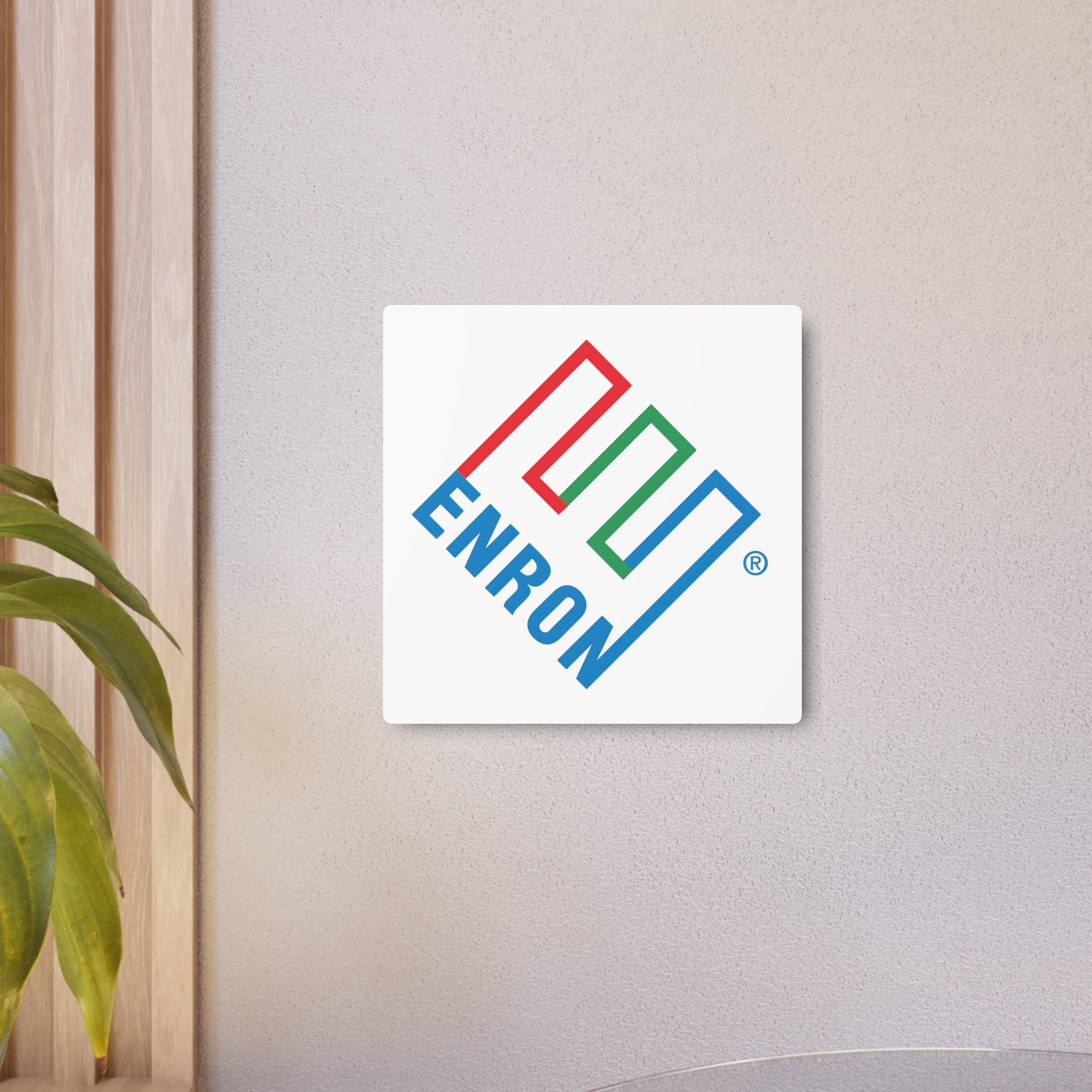 Enron Square Metal Sign