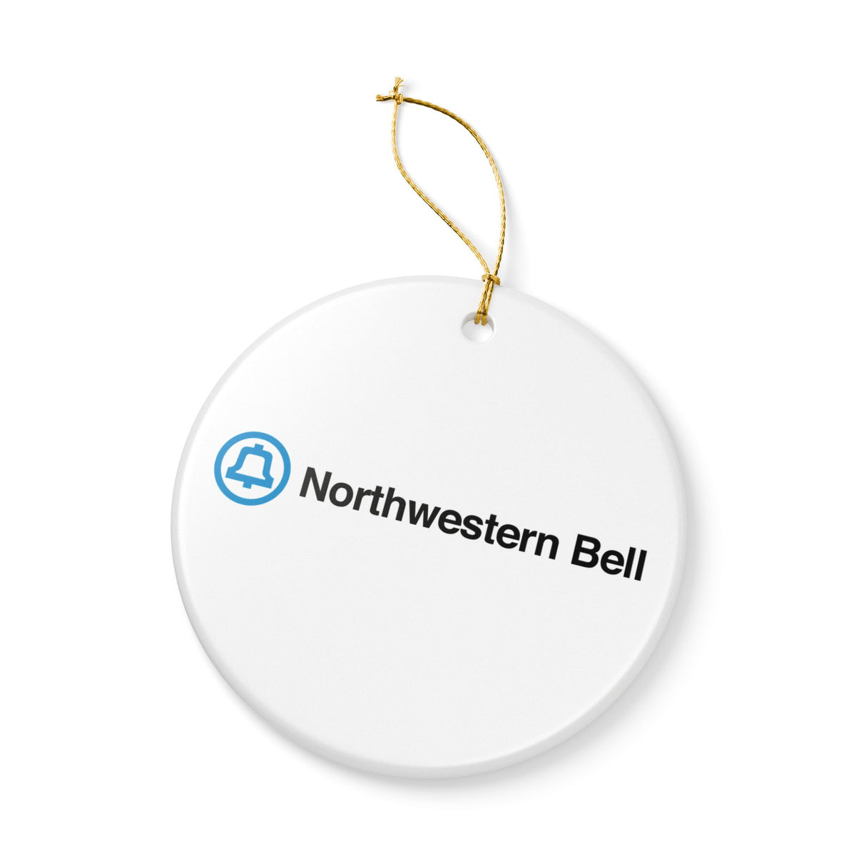 Northwestern Bell Ceramic Ornament