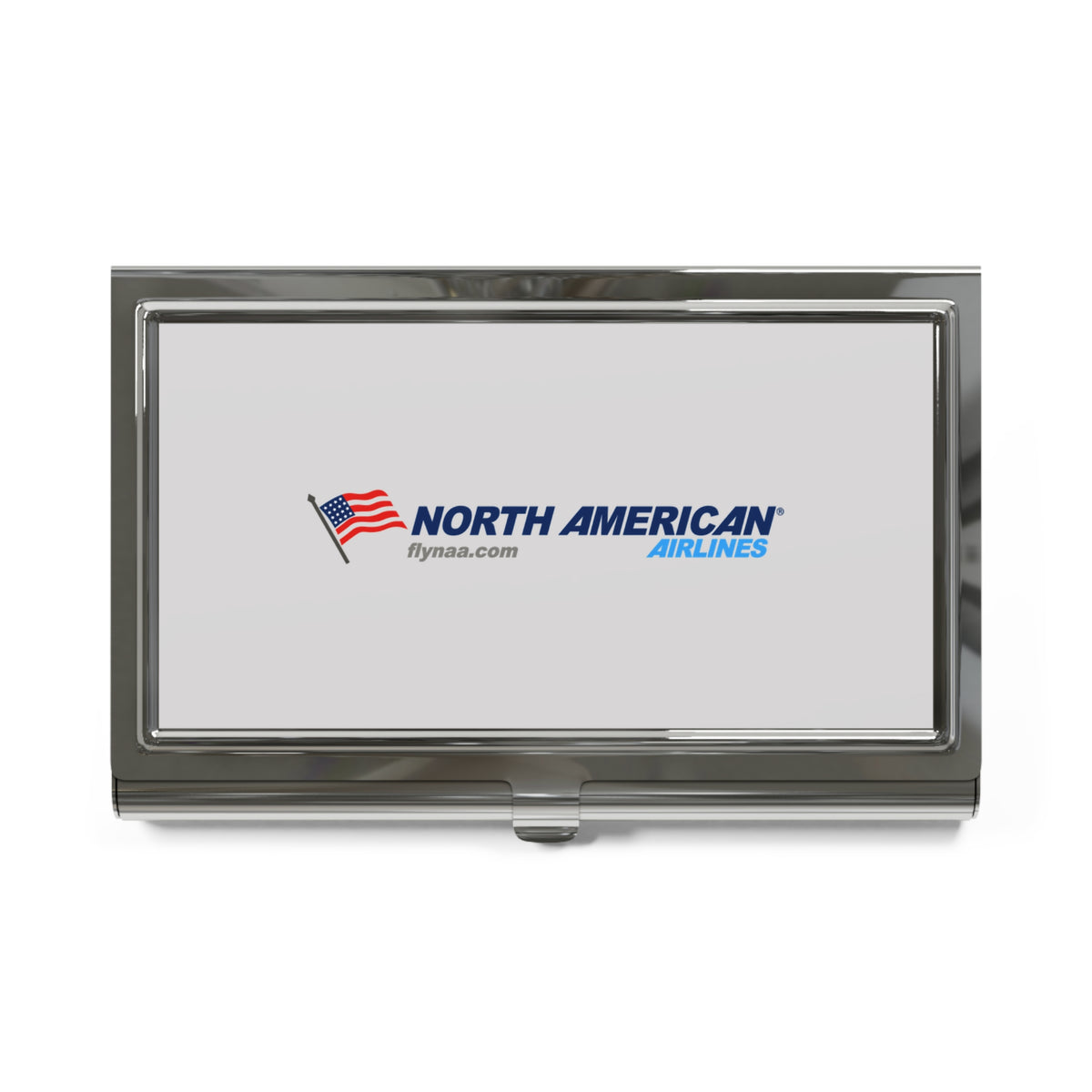North American Airlines Metal Business Card Holder