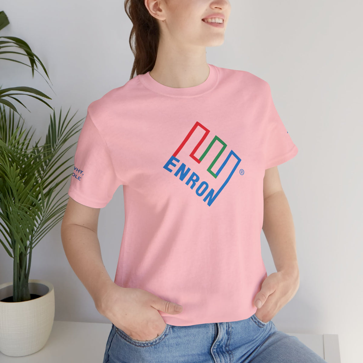 Enron T-Shirt - Ask Why A-Hole (sleeve)