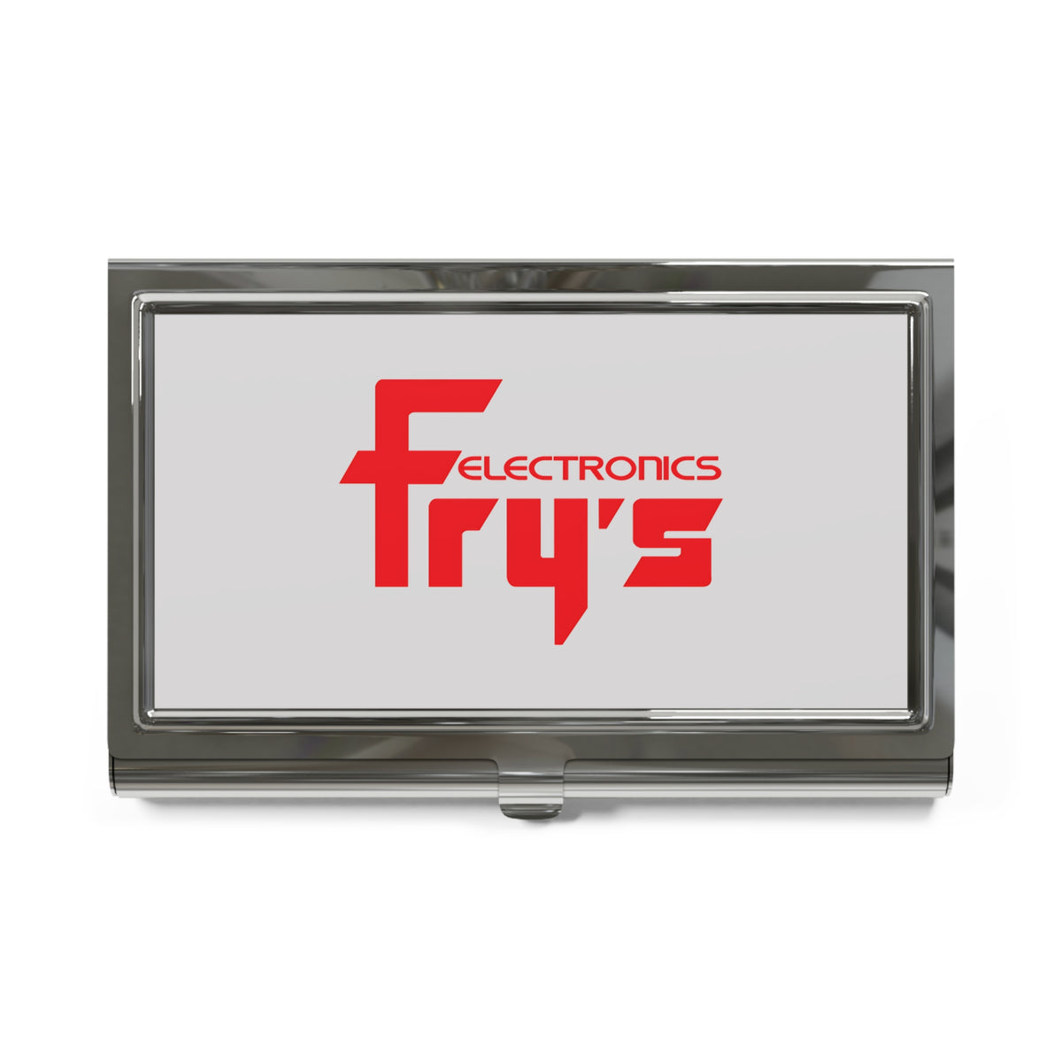 Fry's Electronics Metal Business Card Holder