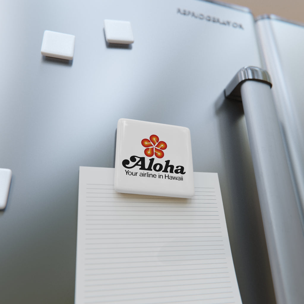 Aloha Airlines Square Porcelain Fridge Magnet