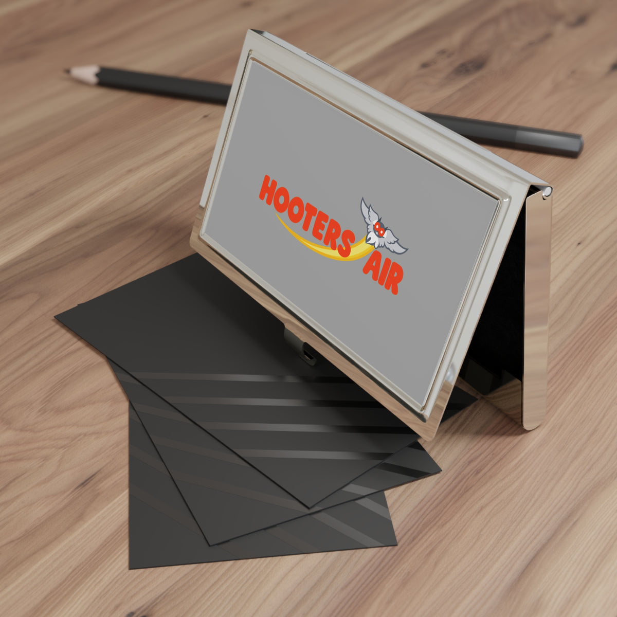 Hooters Air Metal Business Card Holder