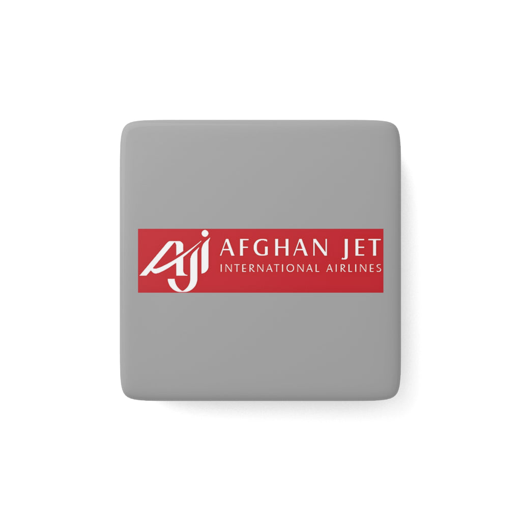 Afghan Jet International Airlines Square Porcelain Fridge Magnet