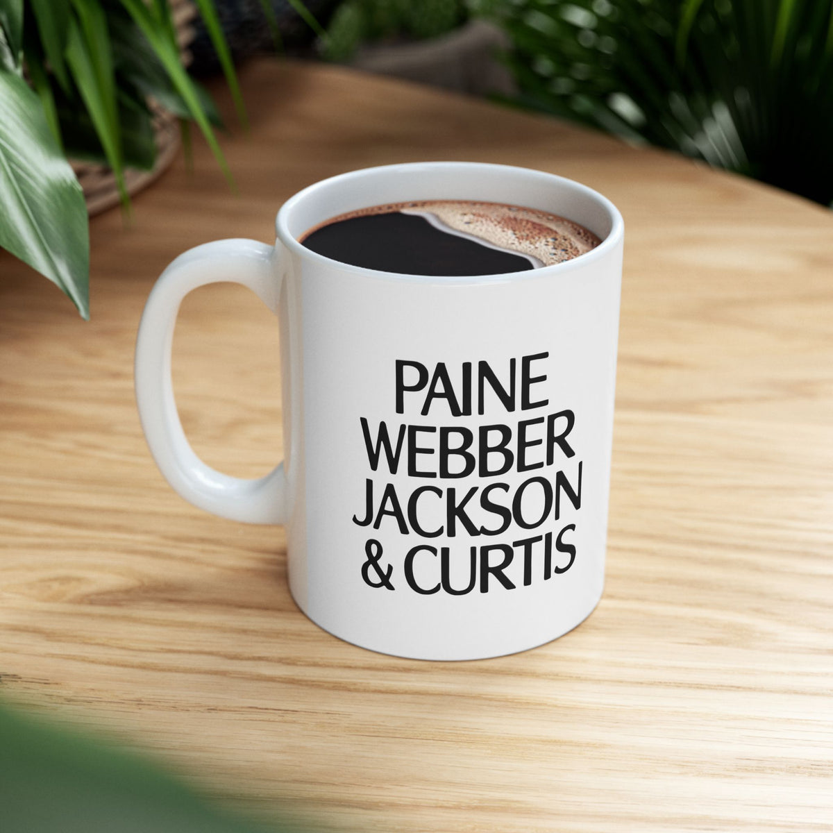 Paine Webber Jackson & Curtis Ceramic Coffee Mug