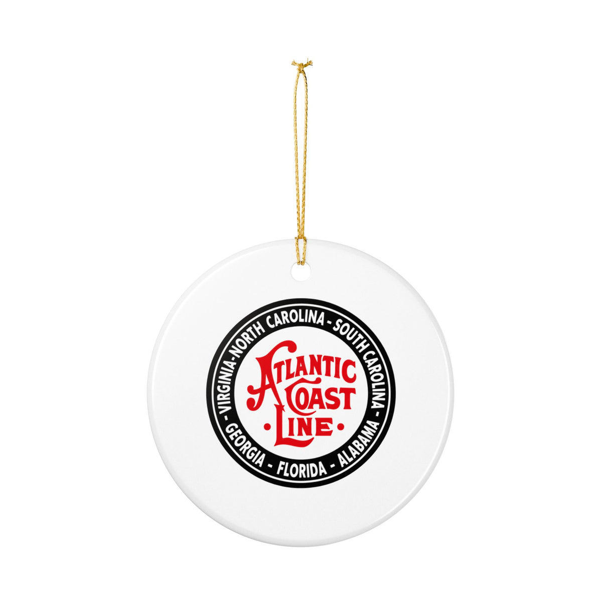Atlantic Coast Line Railroad Ceramic Ornament