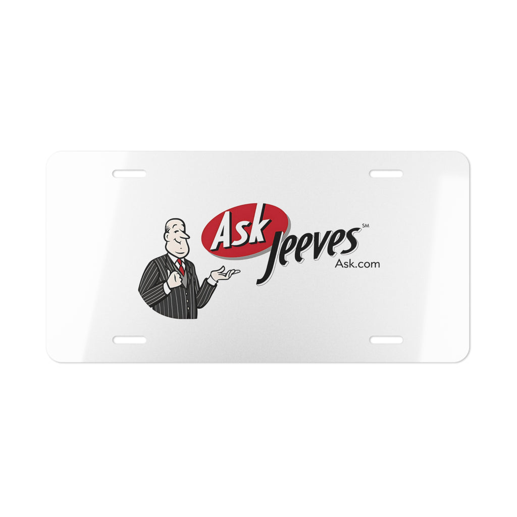 Ask Jeeves Vanity License Plate