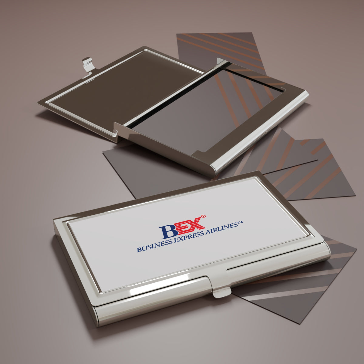Business Express Airlines Metal Business Card Holder