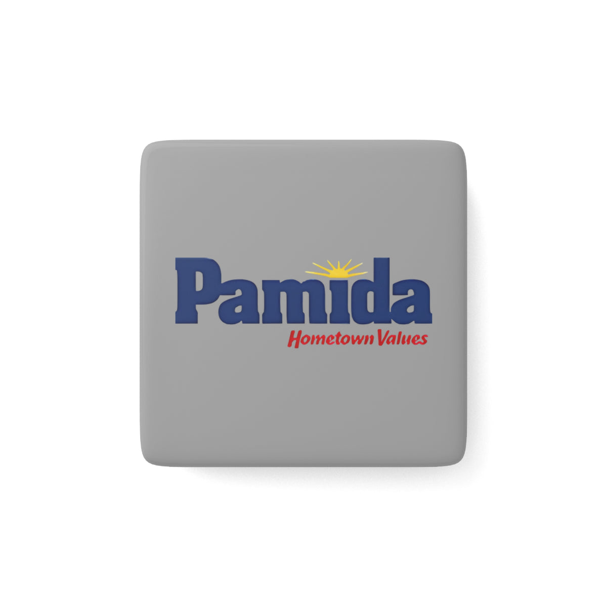 Pamida Square Porcelain Fridge Magnet