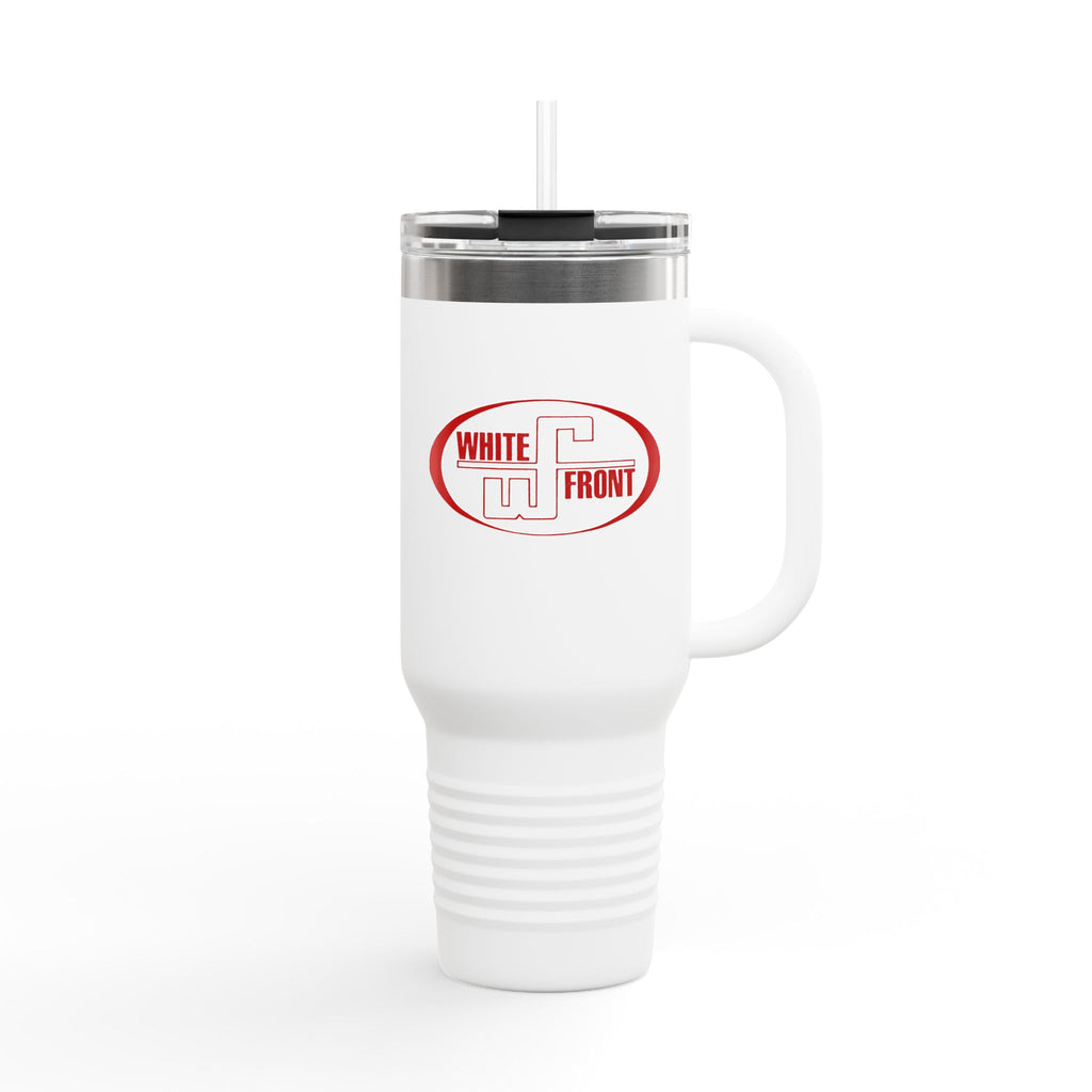White Front 40oz Insulated Travel Mug Stainless Tumbler