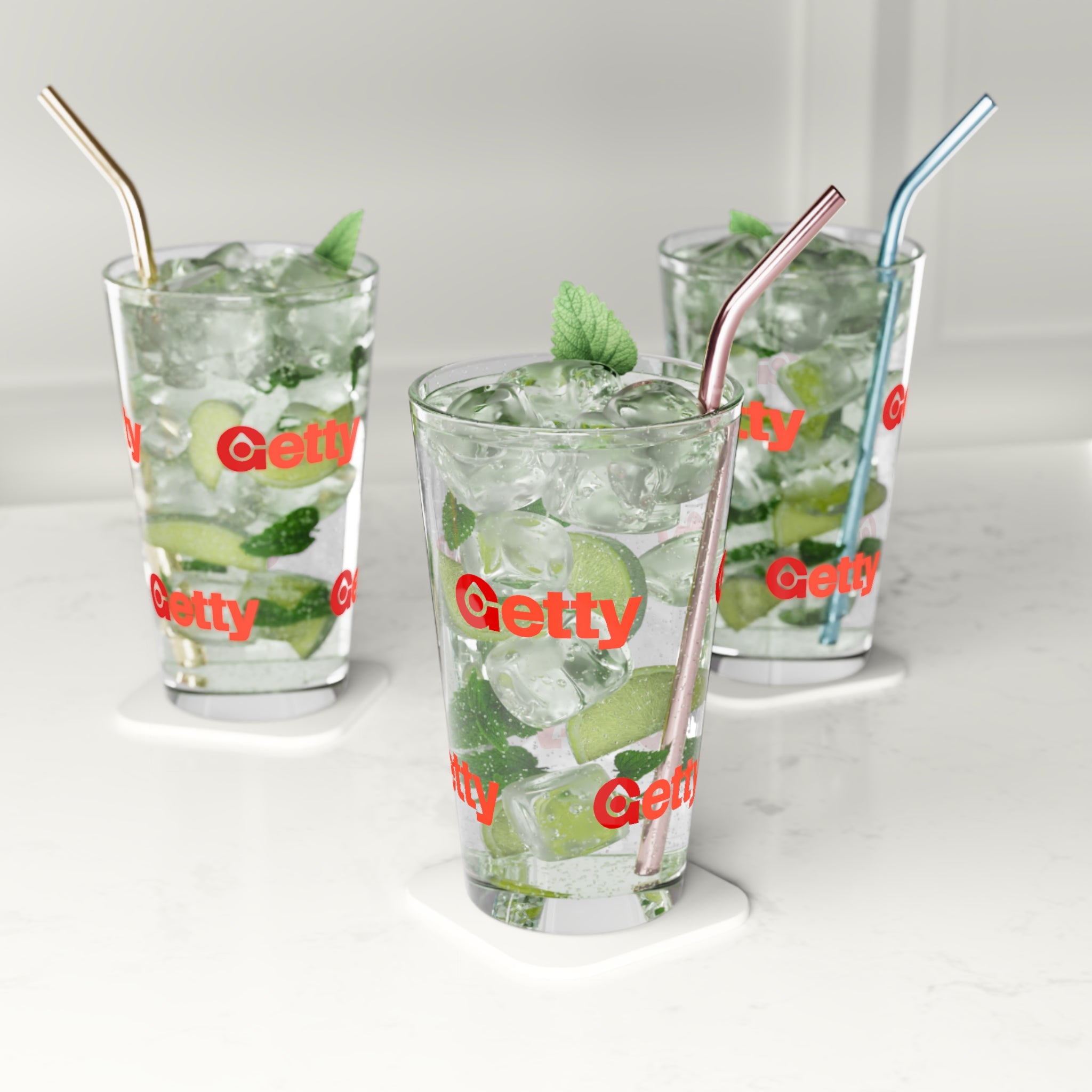 Getty Oil 16oz Pint Glass