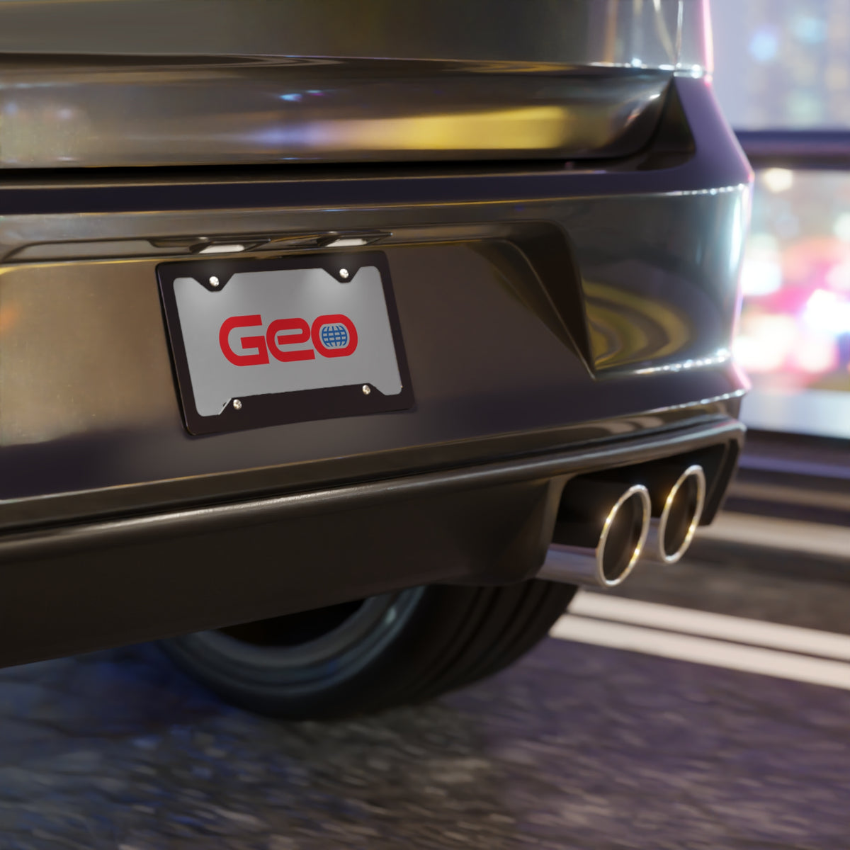 Geo Vanity License Plate