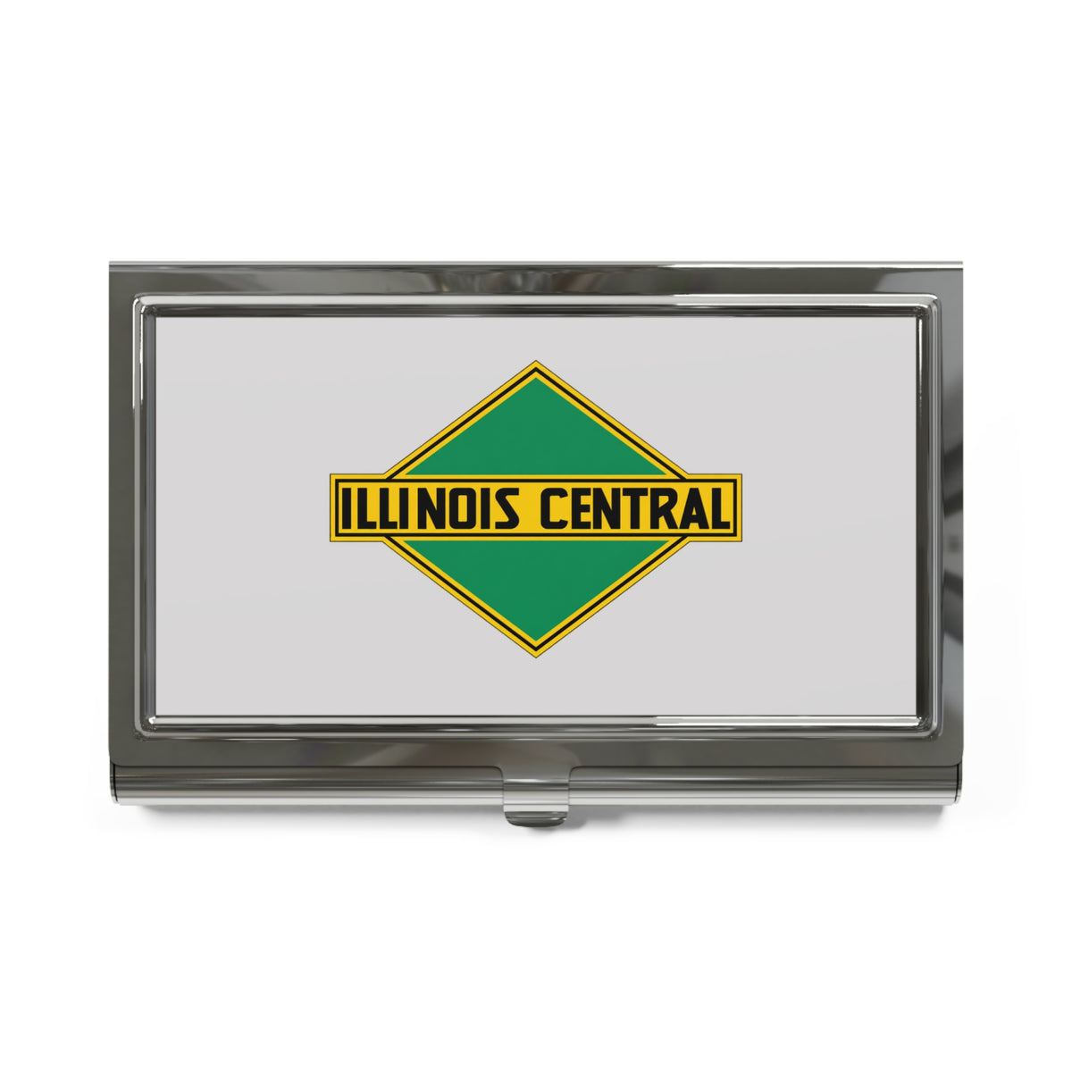 Illinois Central Railroad Metal Business Card Holder