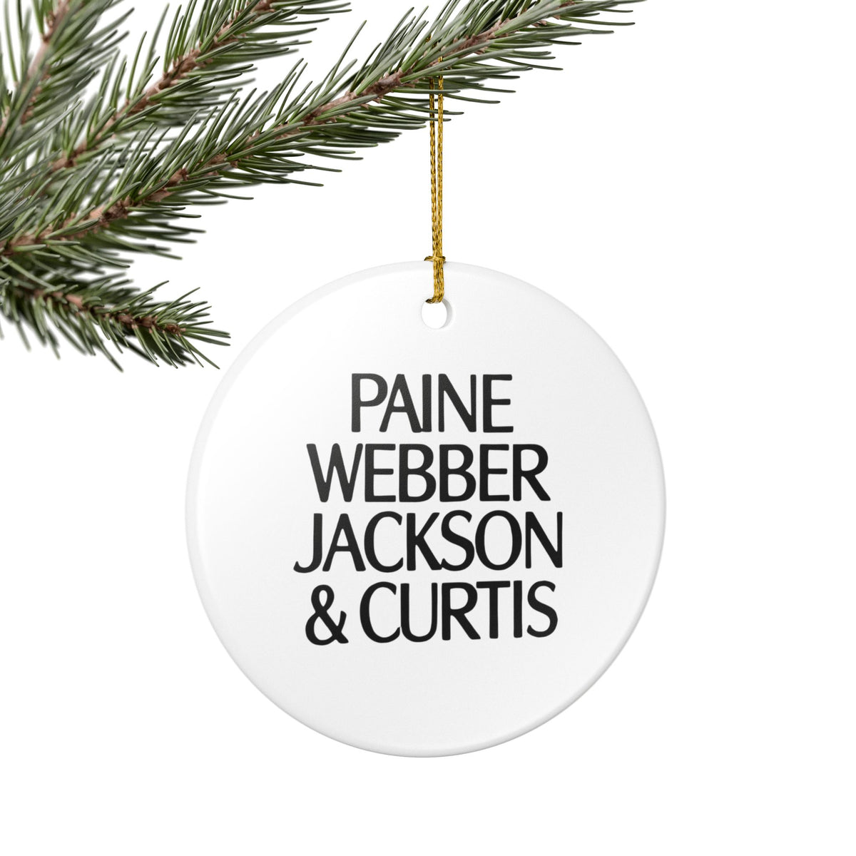 Paine Webber Jackson & Curtis Ceramic Ornament