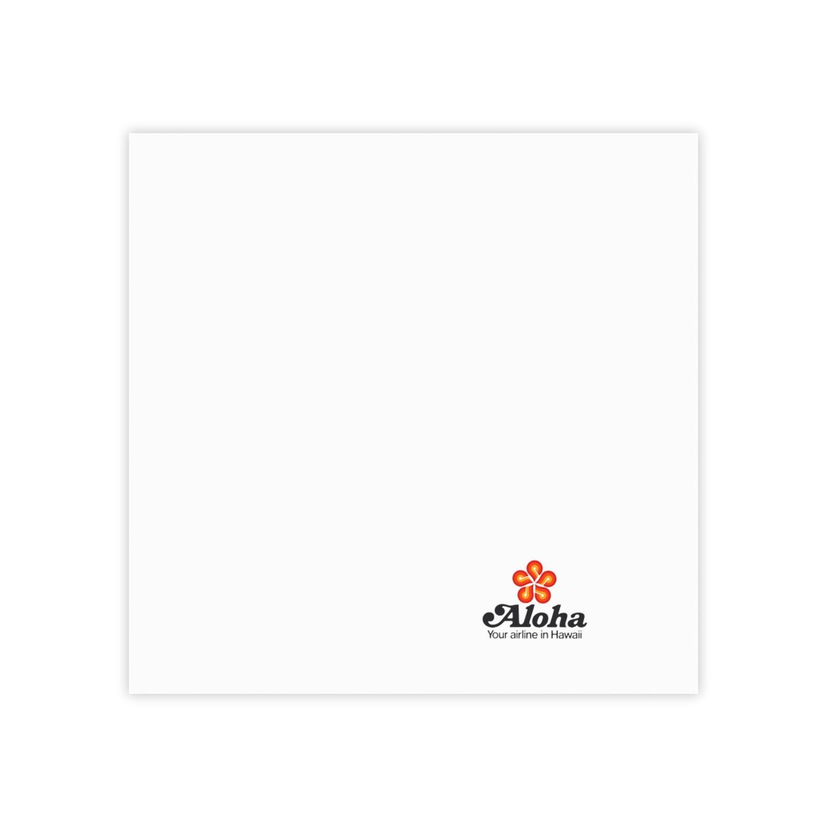 Aloha Airlines Sticky Post-it Note Pad
